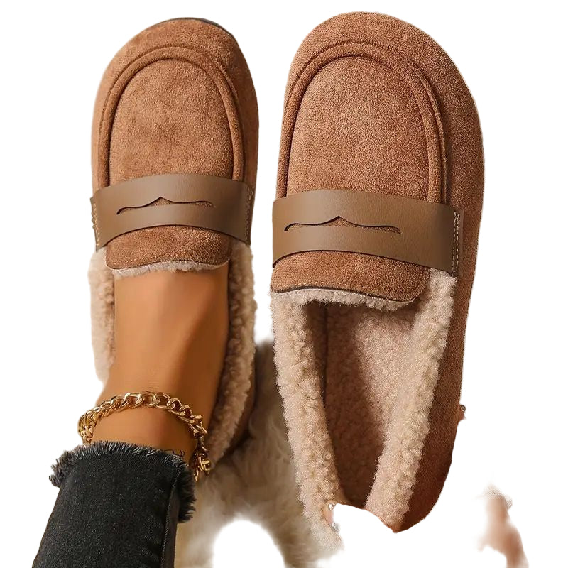 Aria comfortable mokasíny s kožešinou