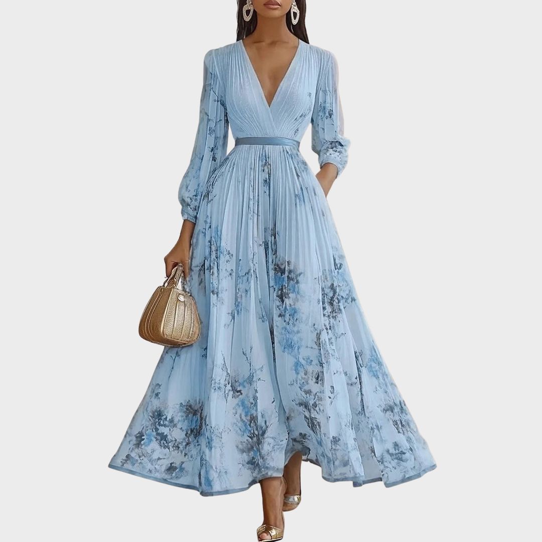 Rowella | Elegantní Maxi Šaty s Plisováním