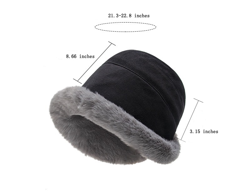 Pandaize Dámská Zimní Kbelíková Čepice s Vlněnou Podšívkou – Teplá, s Ochrannou na Uši, Multifunkční Čepice pro Chladné Počasí