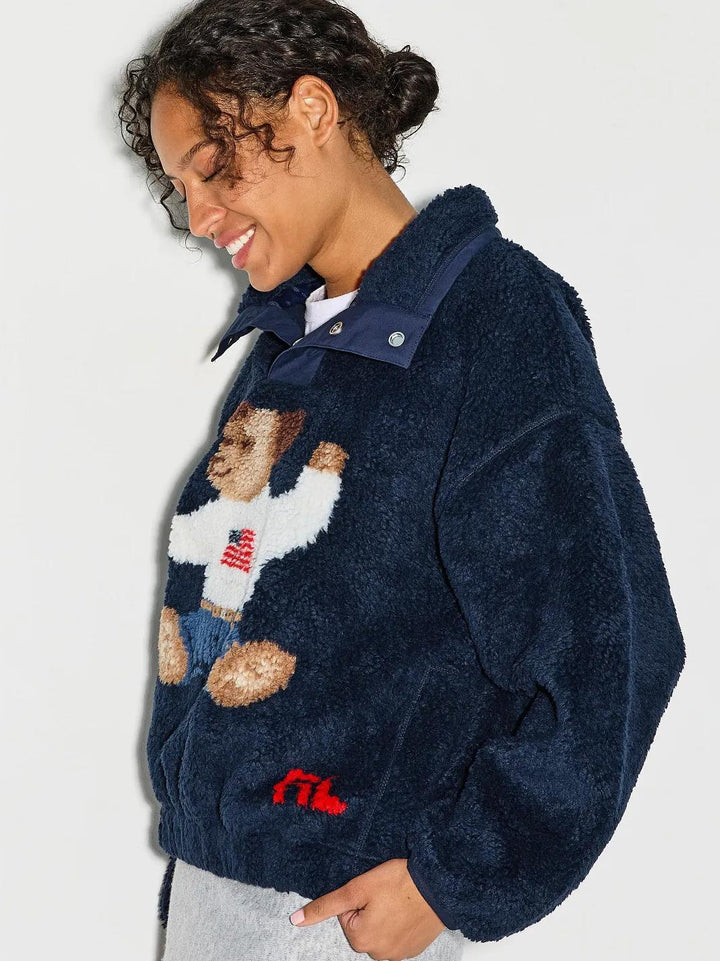 Riu - Fleece / Medvědí fleece (Fleece bunda s medvídkem)