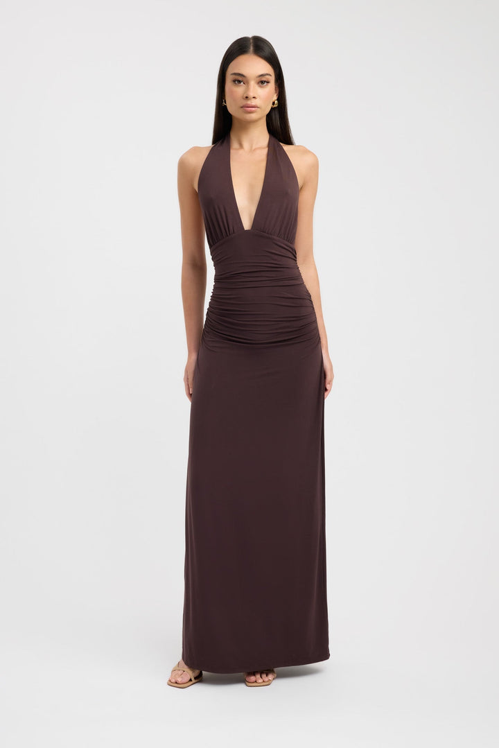 Sariah - Elegantní Maxi Šaty s Halterem