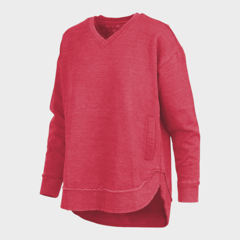 Malia | Východní hala Melange V-krku pončo s kapsami z fleece
