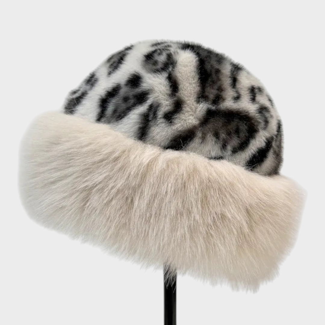 Mauie | Čepice z umělé kožešiny s leopardím vzorem