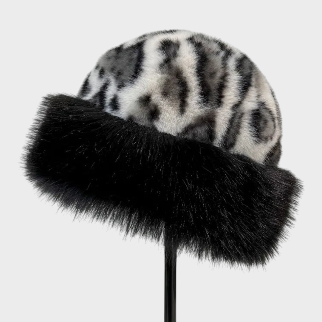 Mauie | Čepice z umělé kožešiny s leopardím vzorem