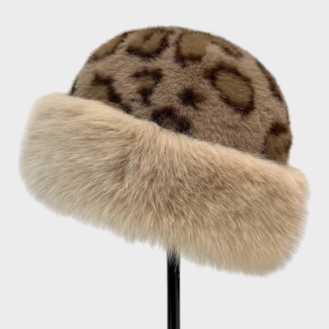 Mauie | Čepice z umělé kožešiny s leopardím vzorem