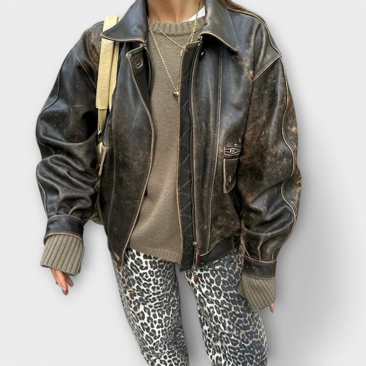 Chandra - Vintage Džíny s Leopardím Designem