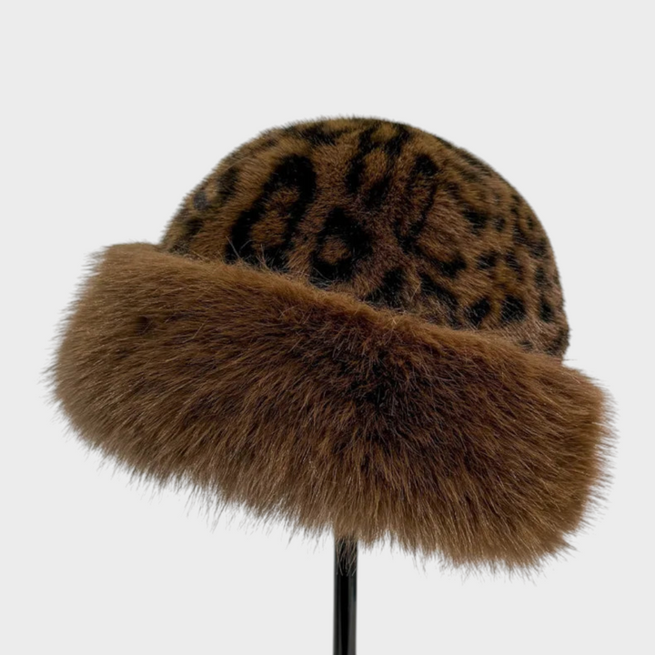 Mauie | Čepice z umělé kožešiny s leopardím vzorem