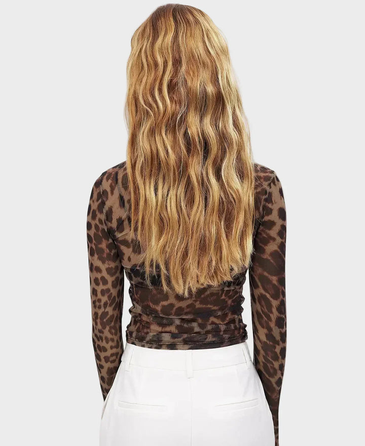 Sharpey | Průhledný top s leopardím vzorem