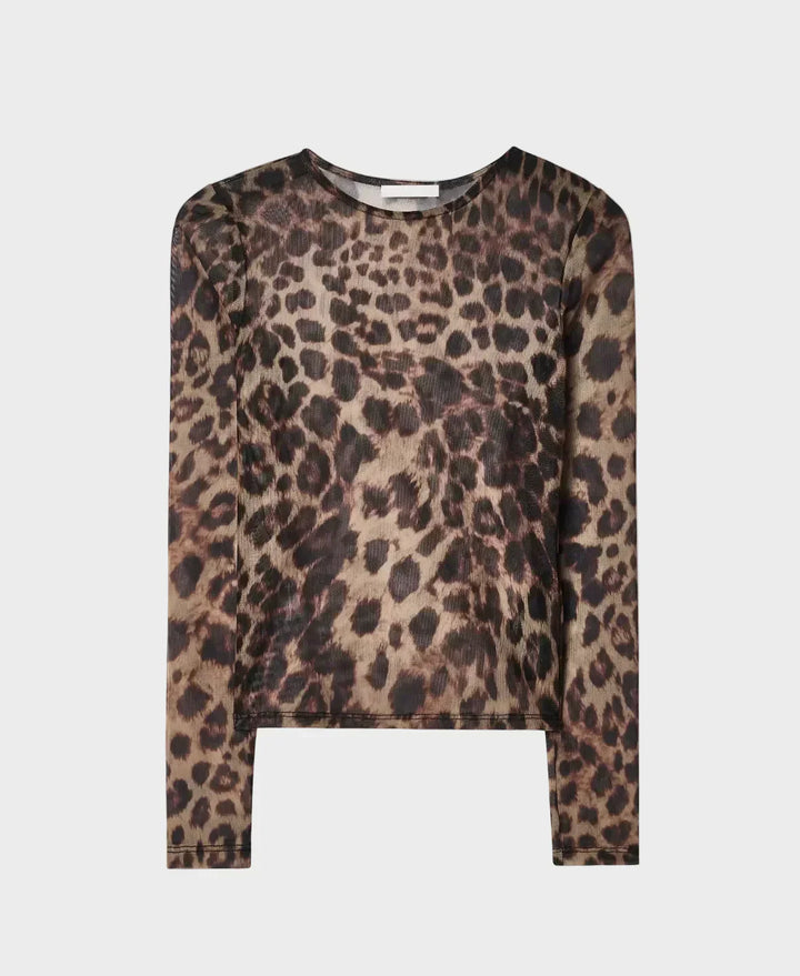 Sharpey | Průhledný top s leopardím vzorem