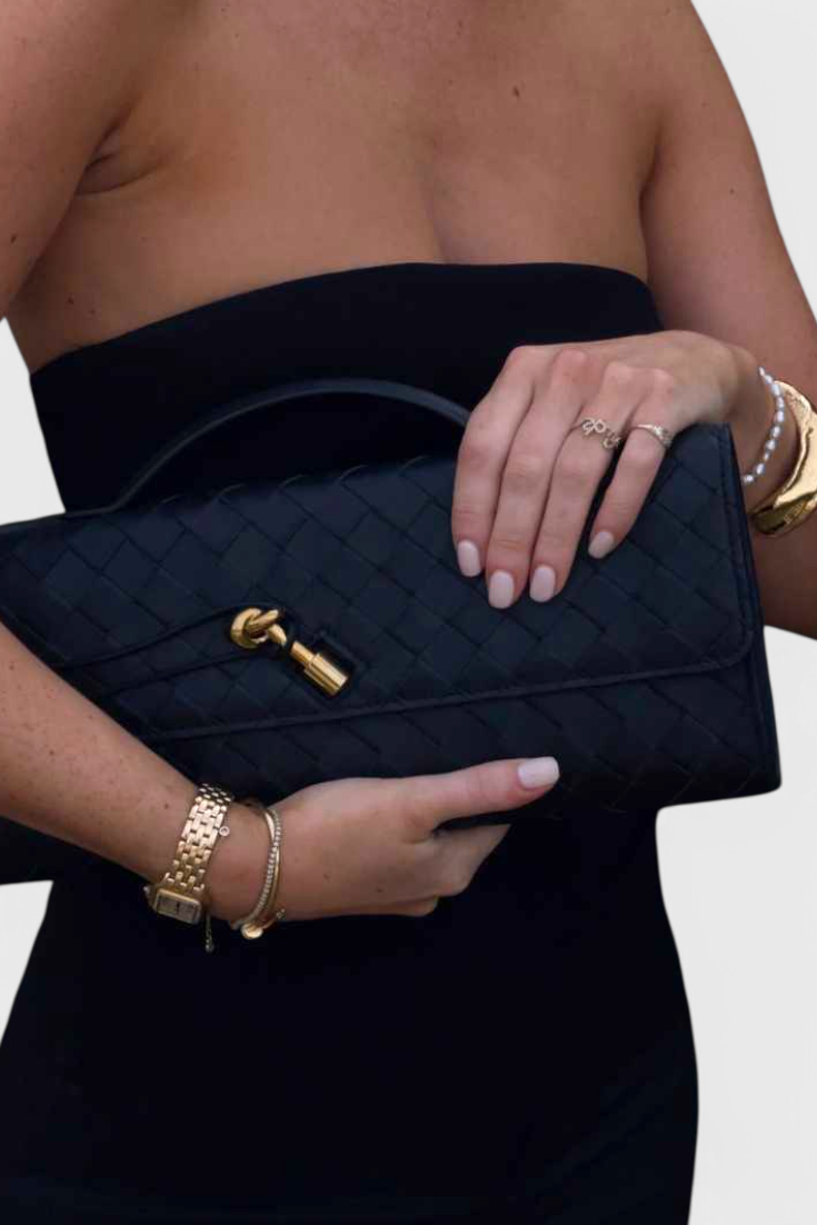 Melanie Clutch kabelka se zlatými uzly