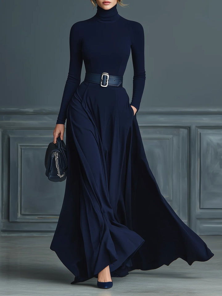 Elora™ | Elegantní maxi šaty s vysokým límcem