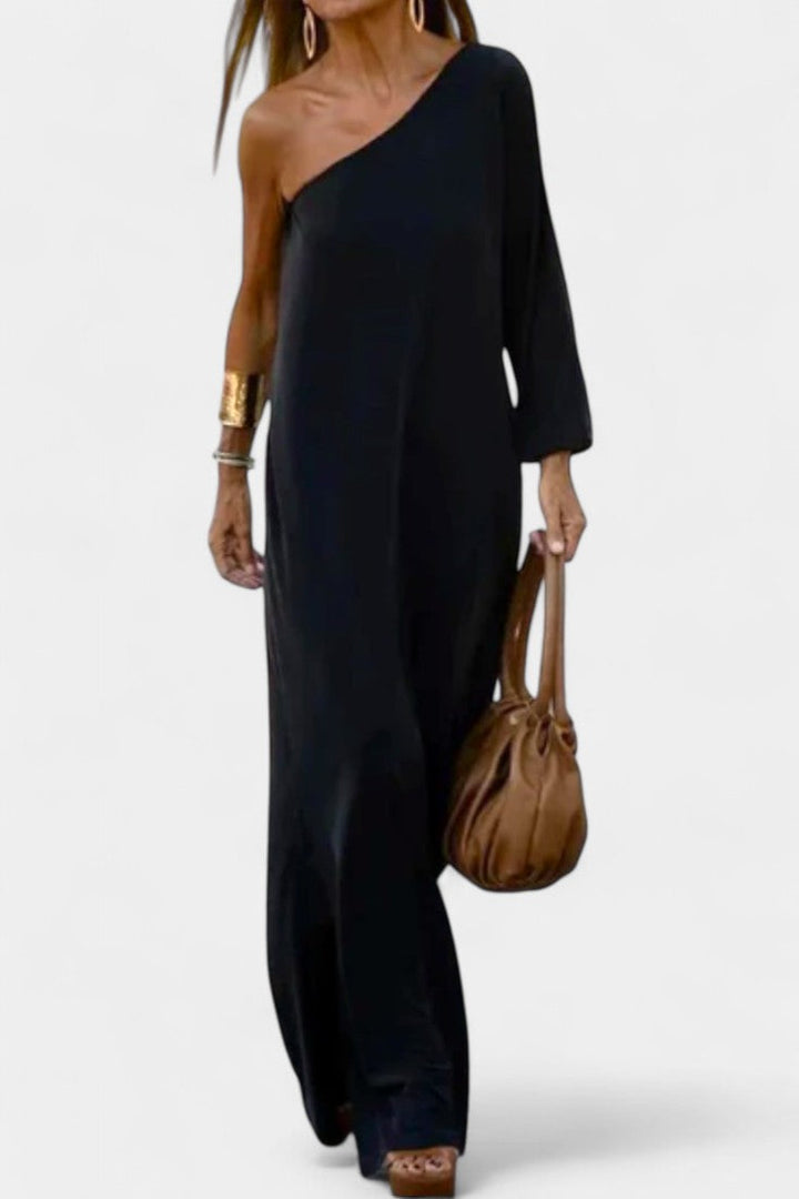 Maddie Elegantní Midi Šaty s Jedním Ramínkem