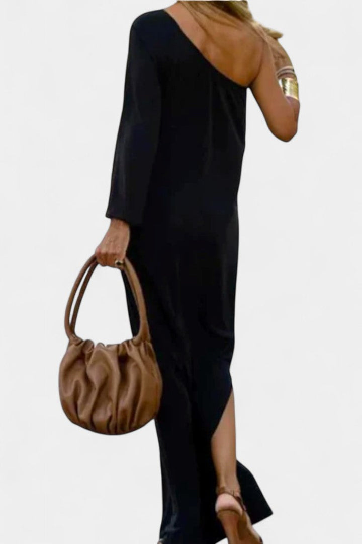 Maddie Elegantní Midi Šaty s Jedním Ramínkem