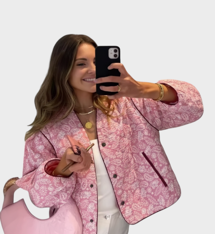 Maribel | Květinový vzor lehký měkký kabát