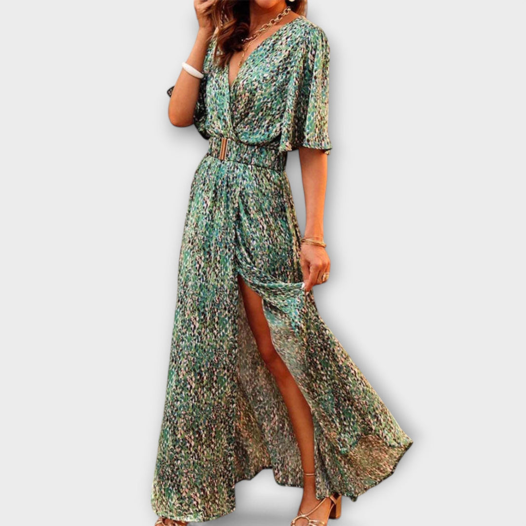 Dorothy — Boho Maximální Šaty s V Výstřihem