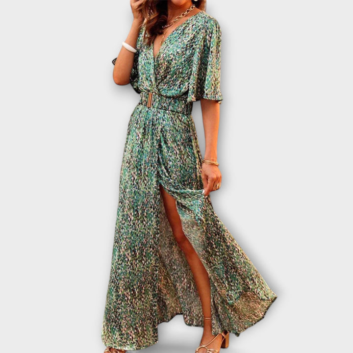 Dorothy — Boho Maximální Šaty s V Výstřihem