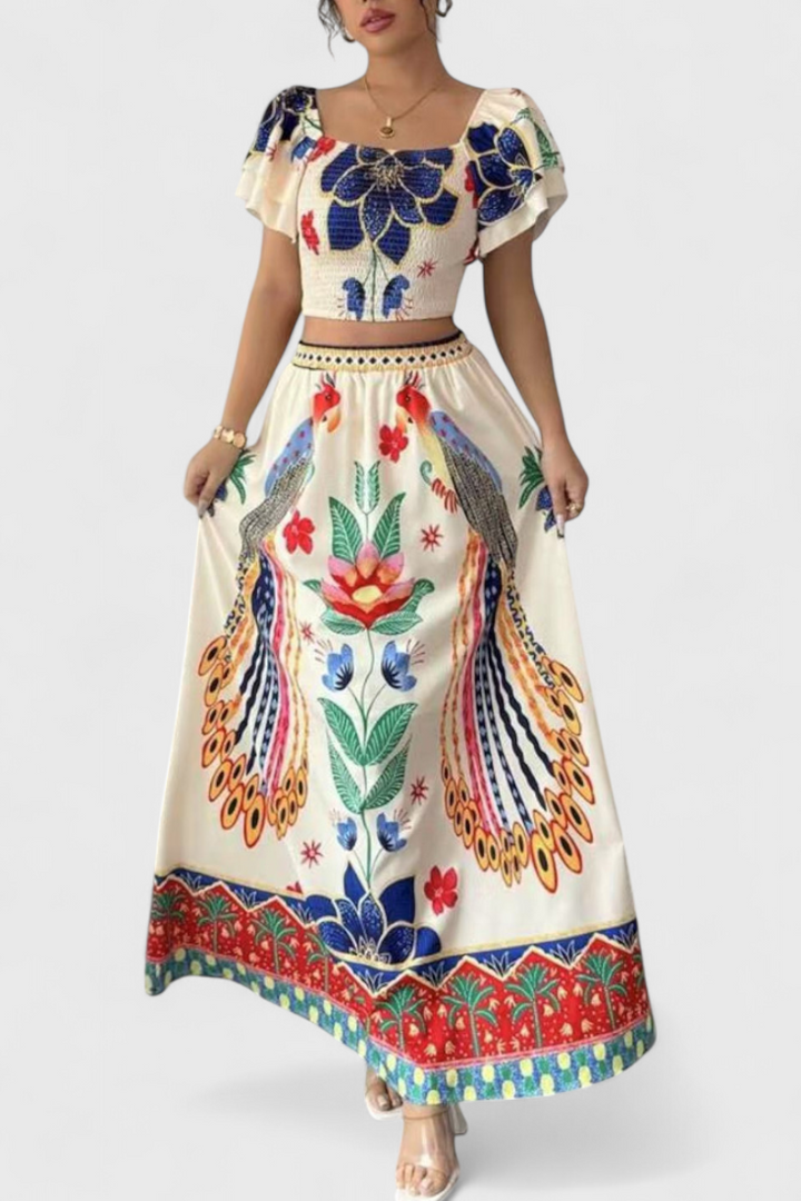 Itzel Boho souprava s etnickým vzorem