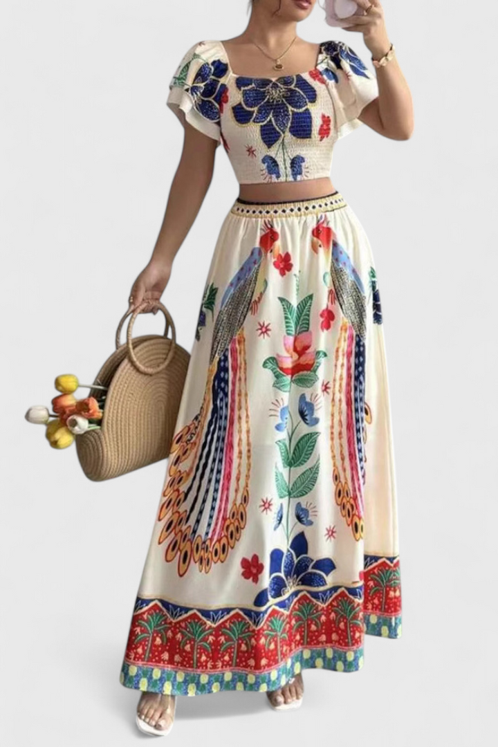 Itzel Boho souprava s etnickým vzorem