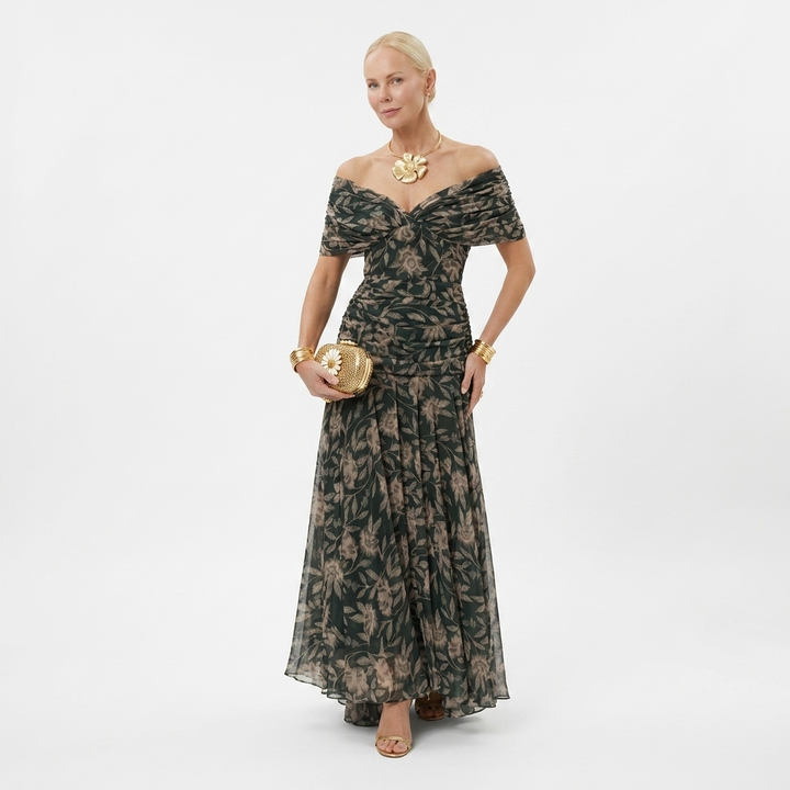 Maija - Elegantní botanické šaty