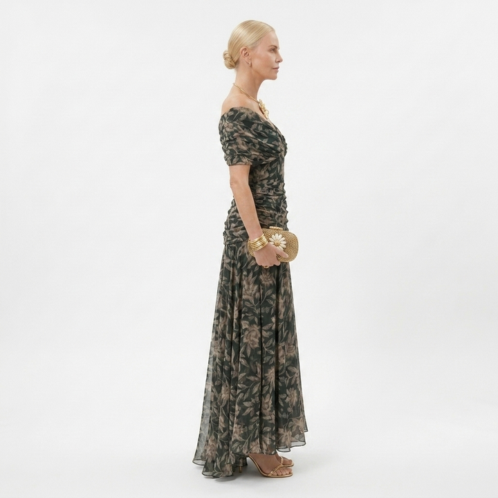 Maija - Elegantní botanické šaty