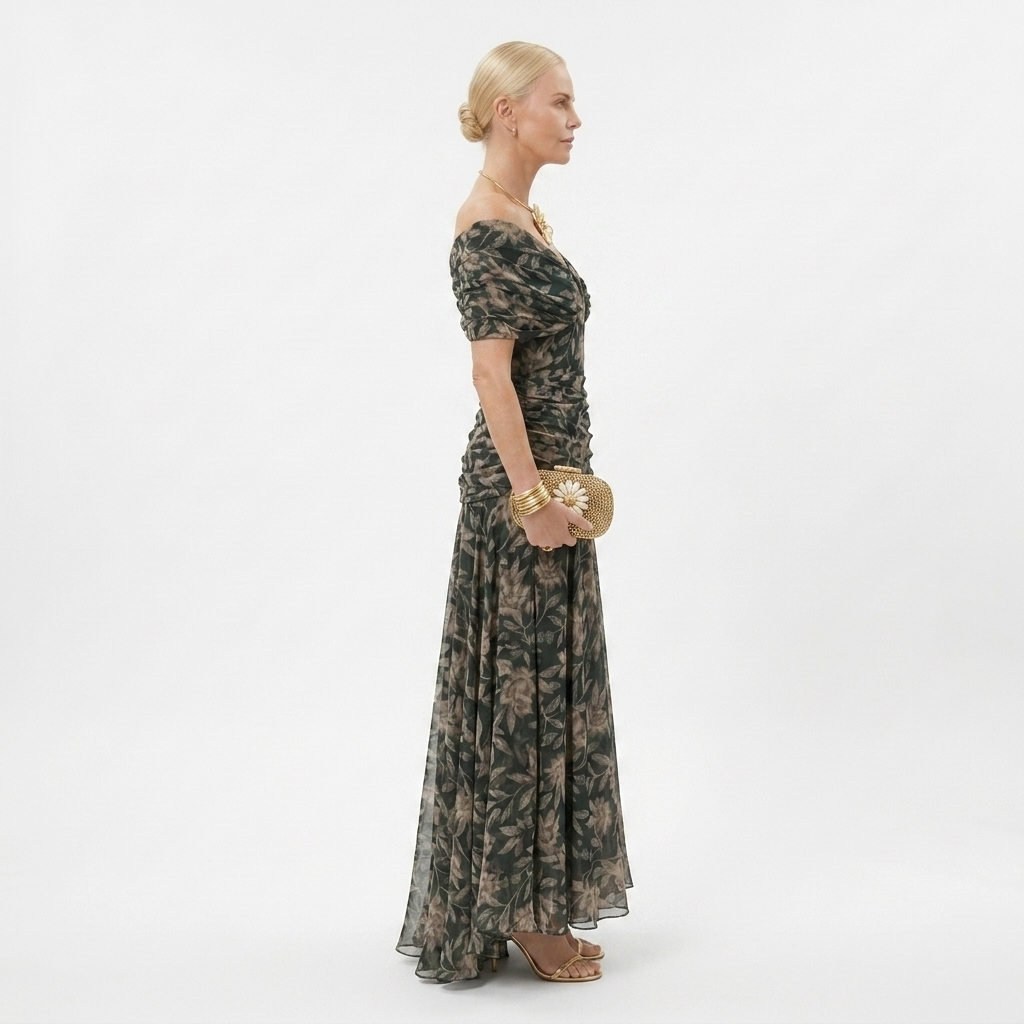 Maija - Elegantní botanické šaty