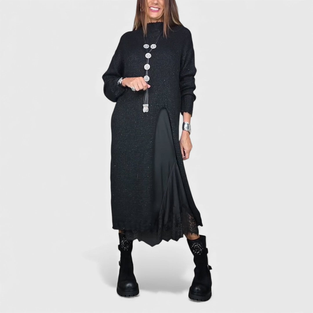 Lena | Elegantní pletená maxi šaty