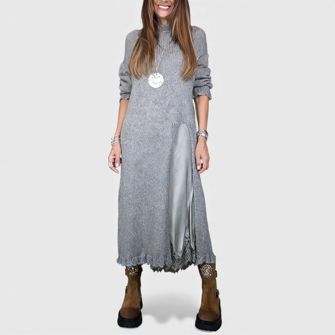 Lena | Elegantní pletená maxi šaty