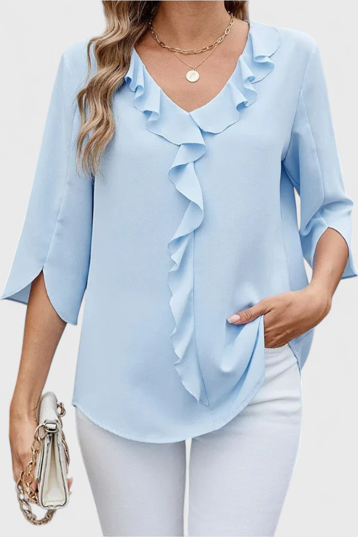 Annemiek Každodenní Blůza s Volným Siluetem a Elegantním Stylem