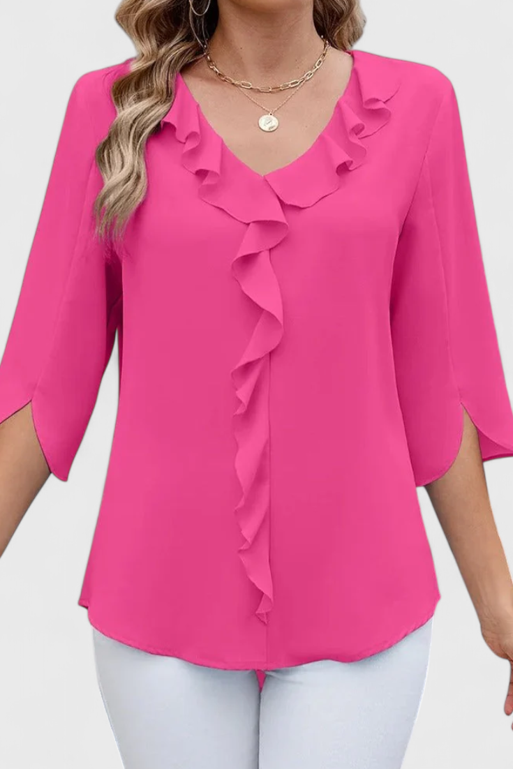 Annemiek Každodenní Blůza s Volným Siluetem a Elegantním Stylem