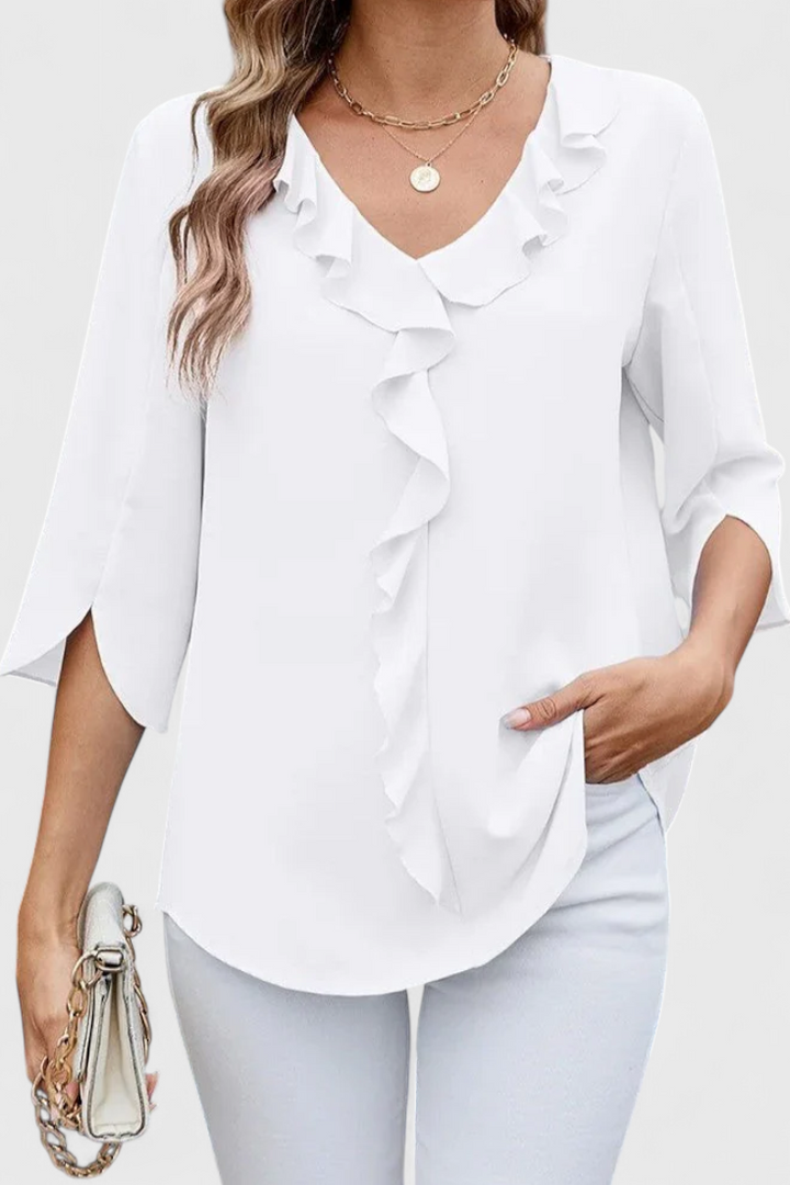 Annemiek Každodenní Blůza s Volným Siluetem a Elegantním Stylem