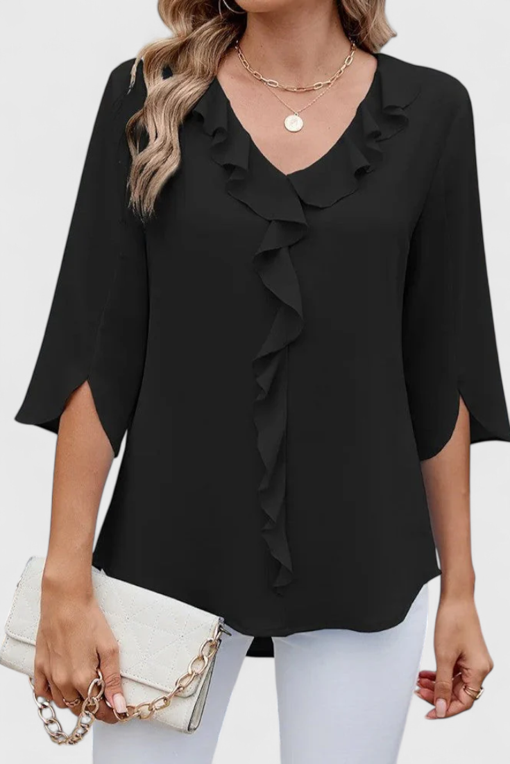 Annemiek Každodenní Blůza s Volným Siluetem a Elegantním Stylem