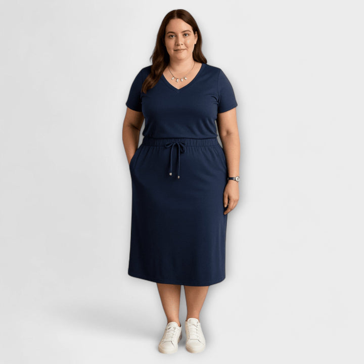 Danielle - Elegantní top s výstřihem do V a sukní