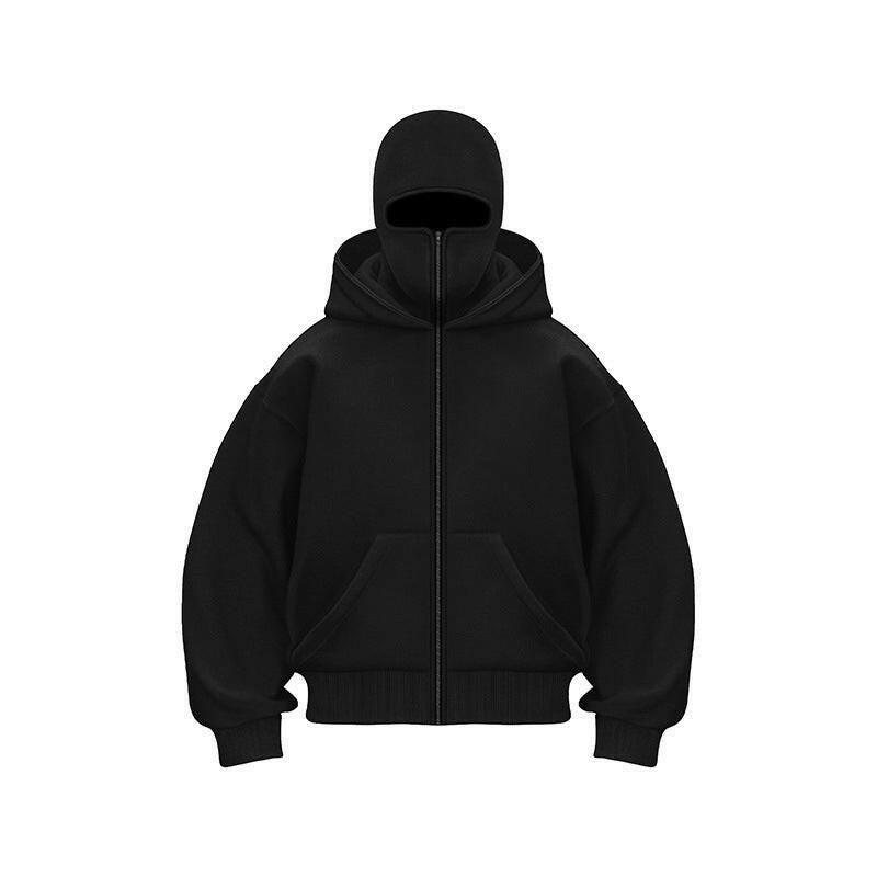Ninja styl kapuce s zipem