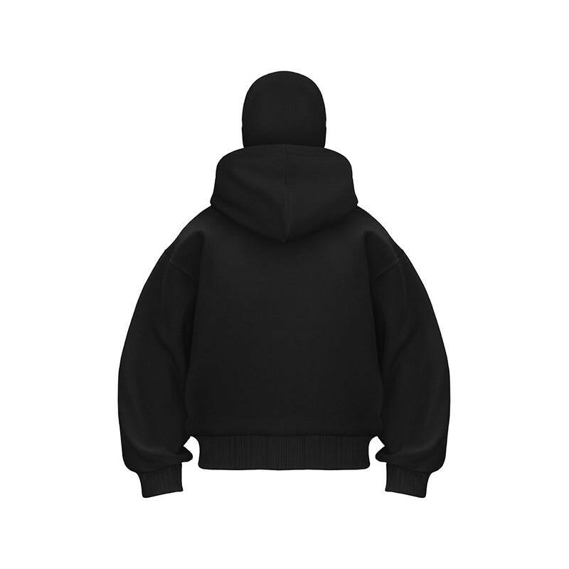 Ninja styl kapuce s zipem
