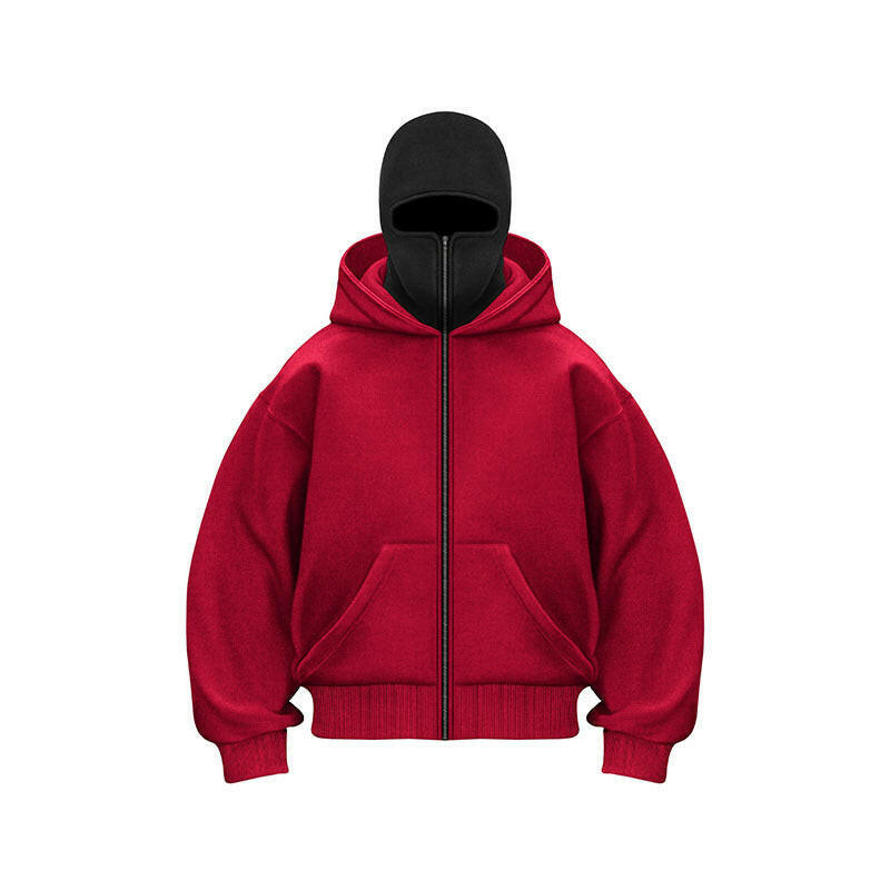 Ninja styl kapuce s zipem