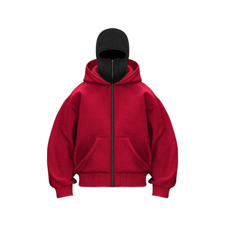 Ninja styl kapuce s zipem