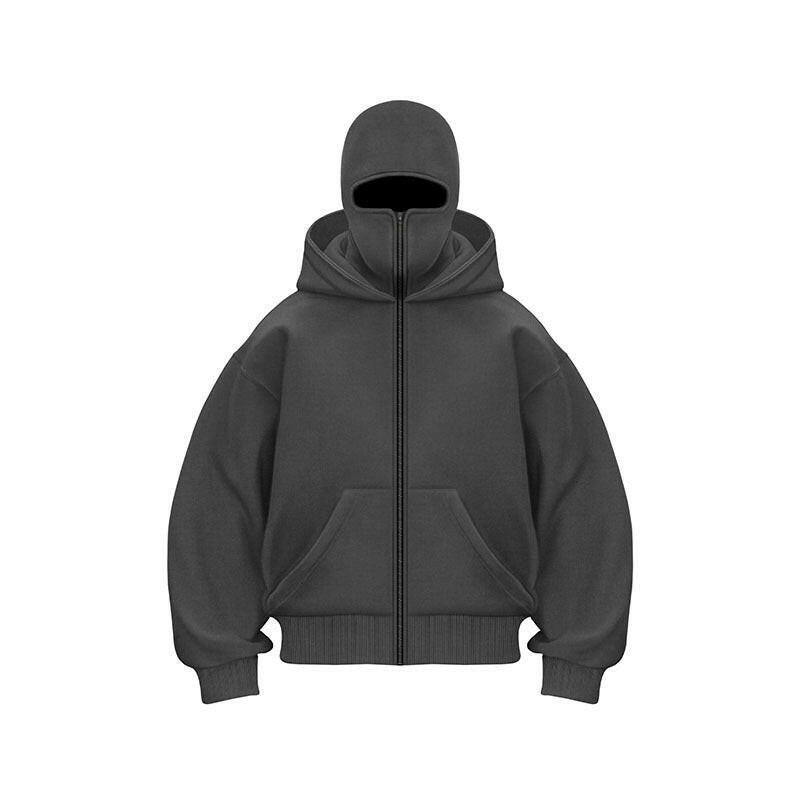Ninja styl kapuce s zipem